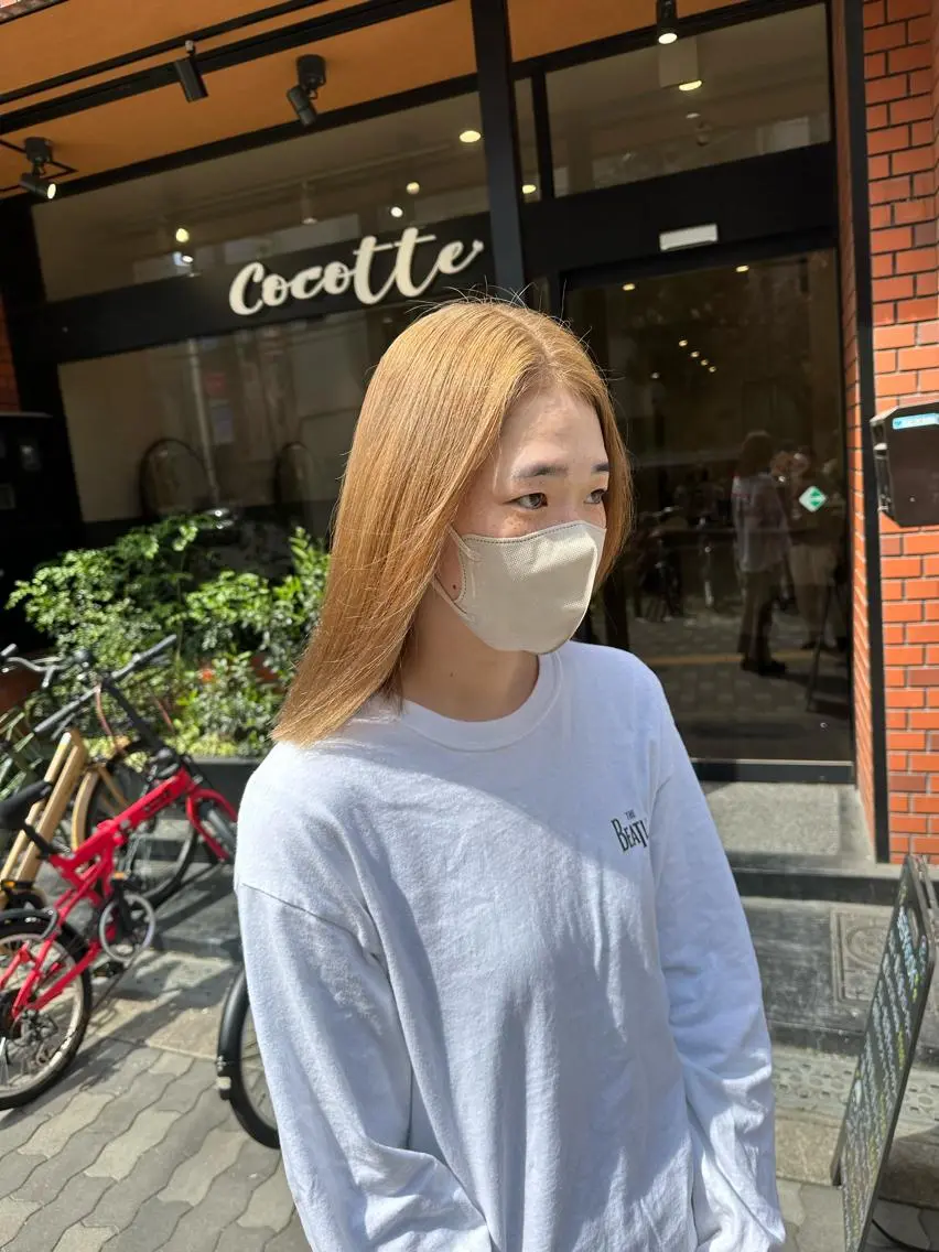 ミディアム カラー ベージュカラー 艶髪レイヤー上田 紗也🇰🇷💗のヘアスタイル