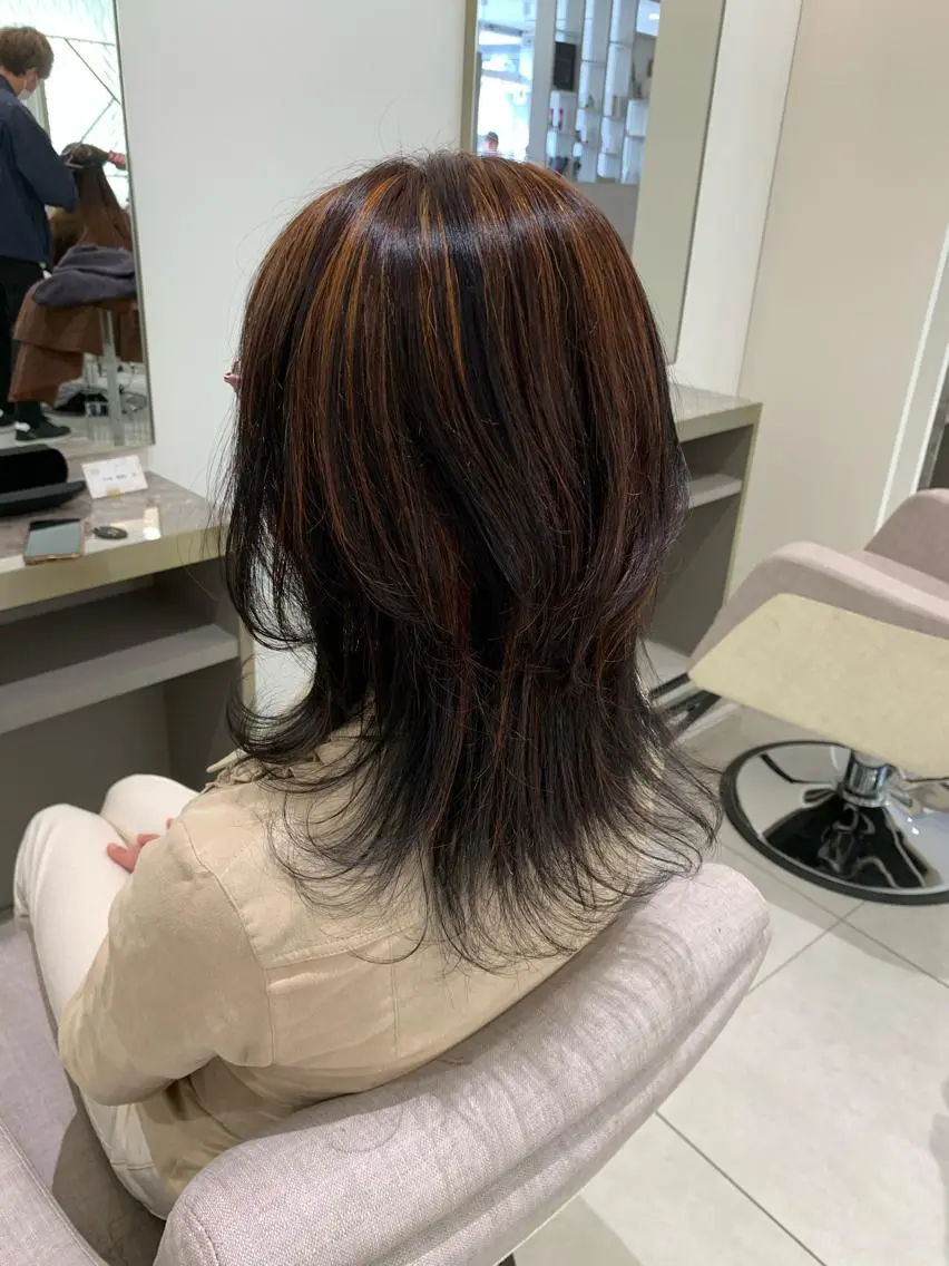 セミロング ハイライト stylist N0Nのヘアスタイル
