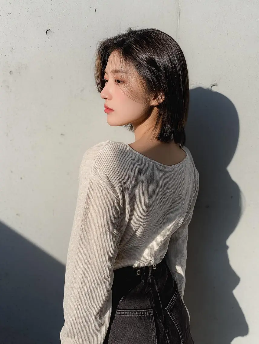 ショート カラー 黒髪 ボブ ブリーチお任せ🫧 tokute高円寺のヘアスタイル