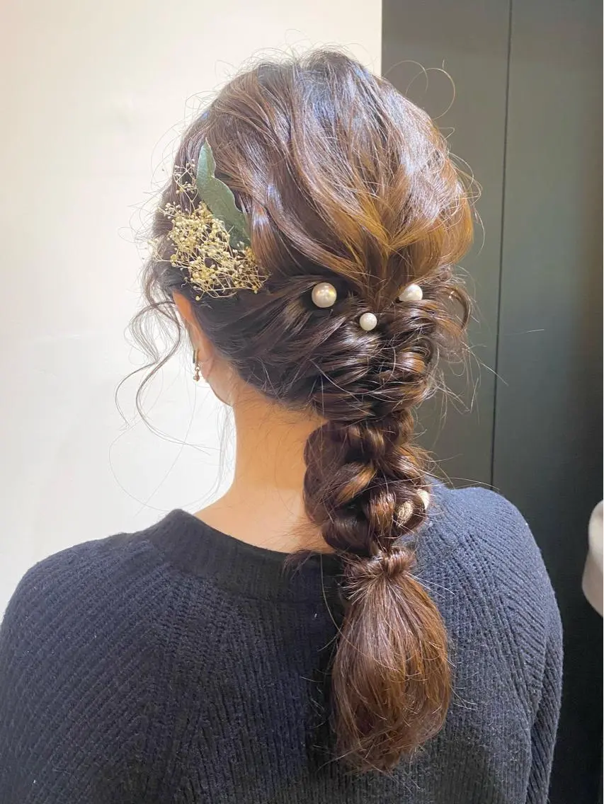 セミロング ハイライト 髪質改善 縮毛矯正 トリートメント 酸熱トリートメント ヘアセット 艶ピンク*ヘアセット 🌙shioriのヘアスタイル