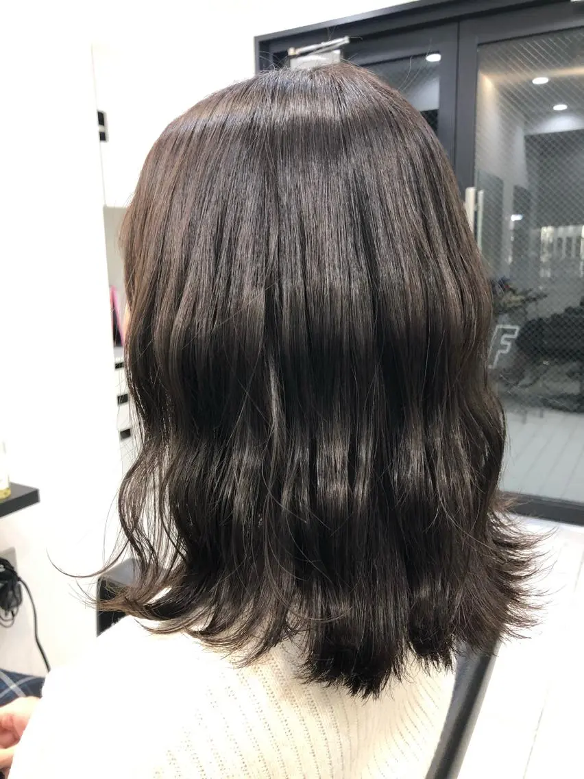 ミディアム アッシュ ヘアカラー トリートメント 縮毛矯正の達人 ☆ 松本のヘアスタイル