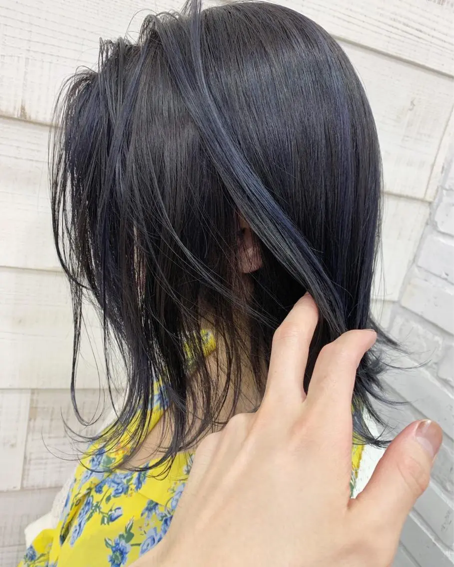 ミディアム カラー ハイライトカラー ラベンダーカラー ラベンダーグレー ハイライト ブリーチダブルカラー 【koide】のヘアスタイル