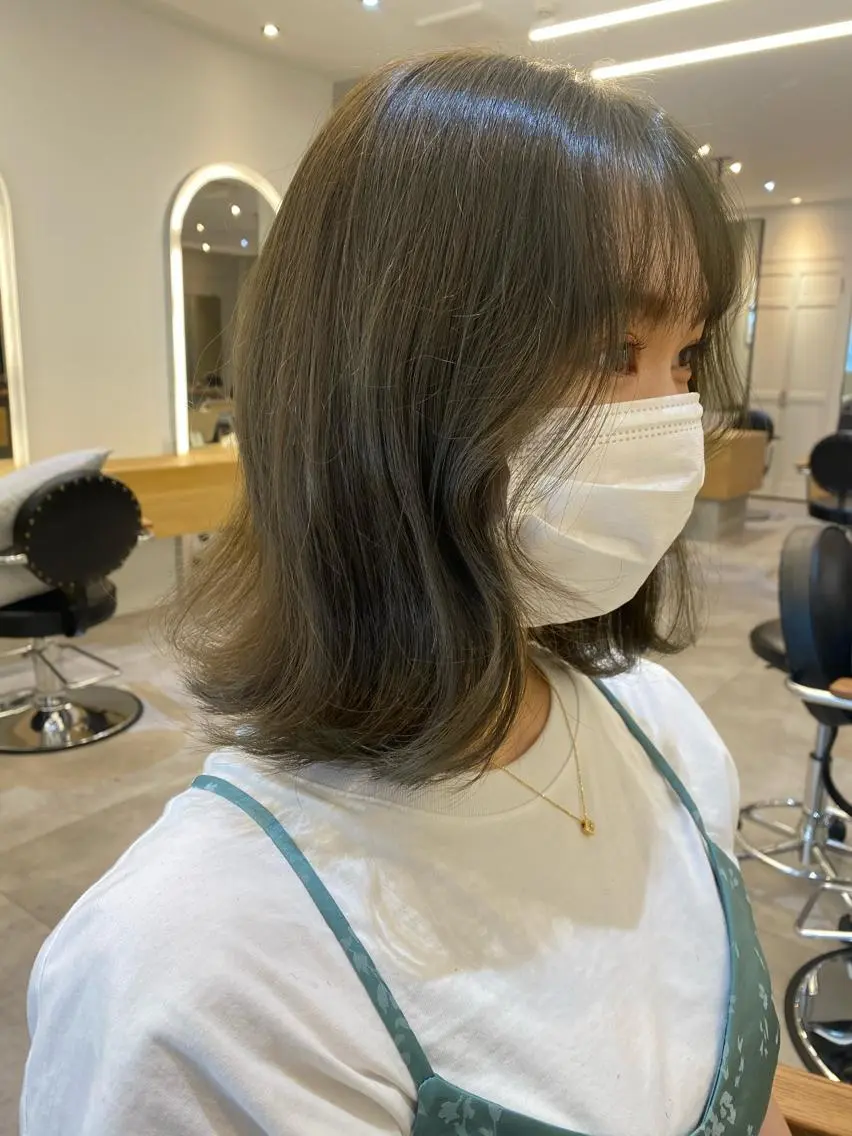 セミロング カット ヘアカラー トリートメント ♡可愛い艶髪特化♡ 艶髪先生のヘアスタイル