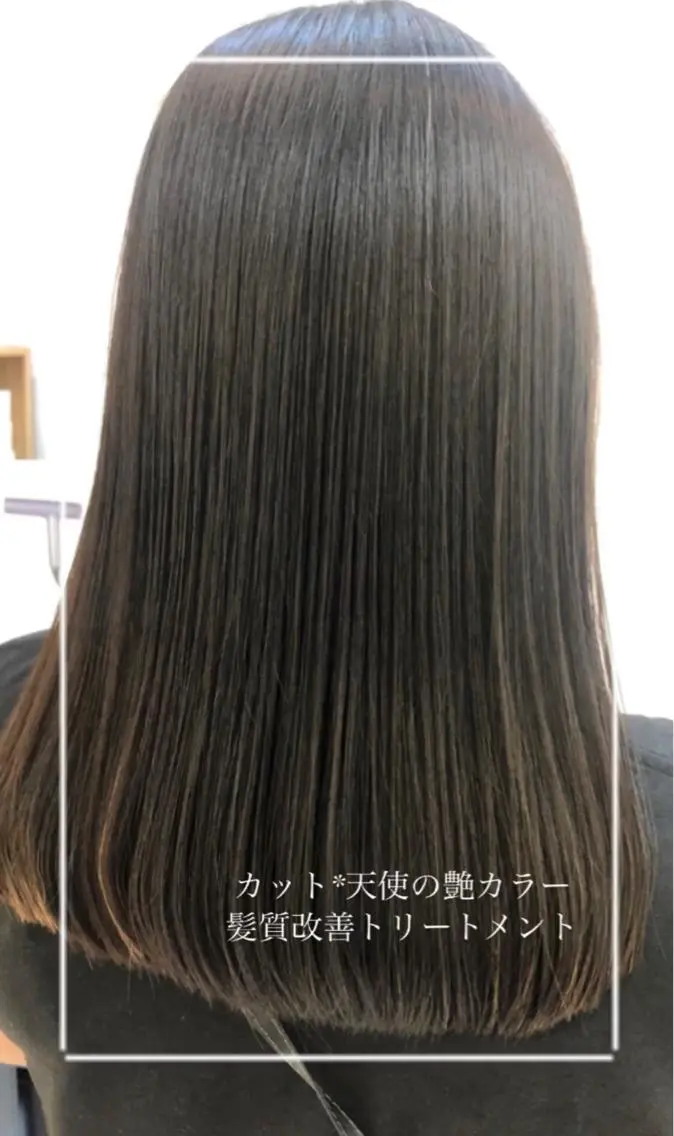 セミロング カラー 縮毛矯正/髪質改善/ 艶髪ササキナツミのヘアスタイル