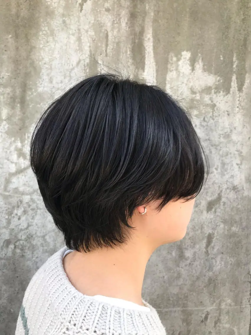 ショート ハンサムショート ショートヘア カット 安藤 沙妃のヘアスタイル