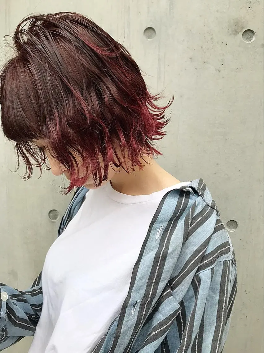 ショート カラー ピンクカラー コジマ ダイスケのヘアスタイル