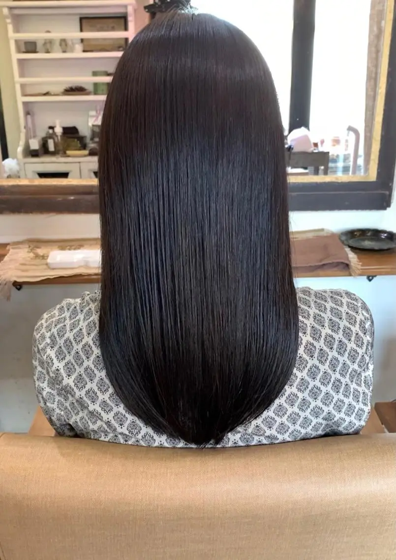 セミロング カラー くせ毛 カット ヘアカラー トリートメント ヘッドスパ *くせ毛に特化* 【yun】のヘアスタイル