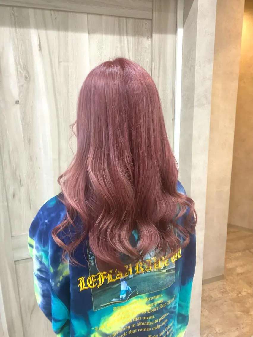 ロング カラー ブリーチ ラベンダーカラー ラベンダーピンク ピンクカラー 🎀暖色/オリーブ カラー🎀seinaのヘアスタイル