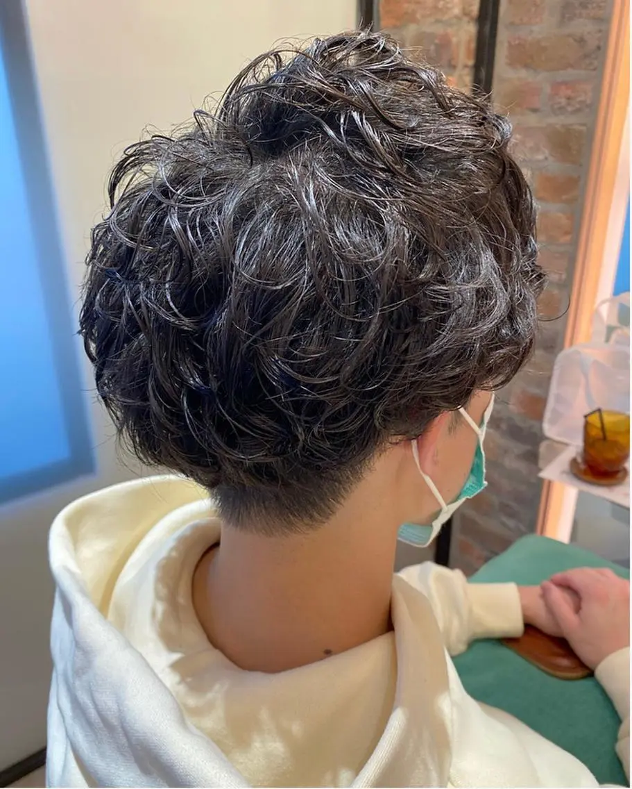 ショート パーマ メンズ 🌈🌸あおき みちる🌟💗のヘアスタイル