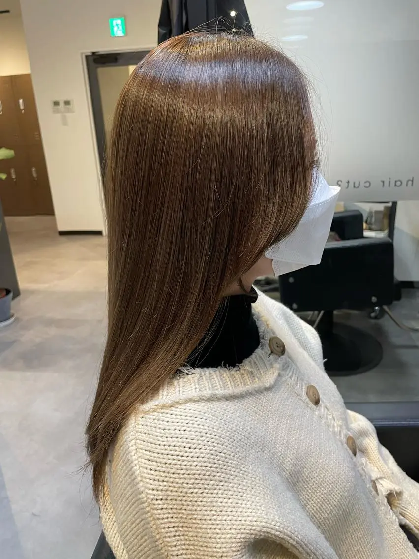 ロング カラー グレージュ ハイライトカラー ハイライト 似合わせカット カット ヘアカラー トリートメント 👑髪質改善カラー 中垣斗希のヘアスタイル