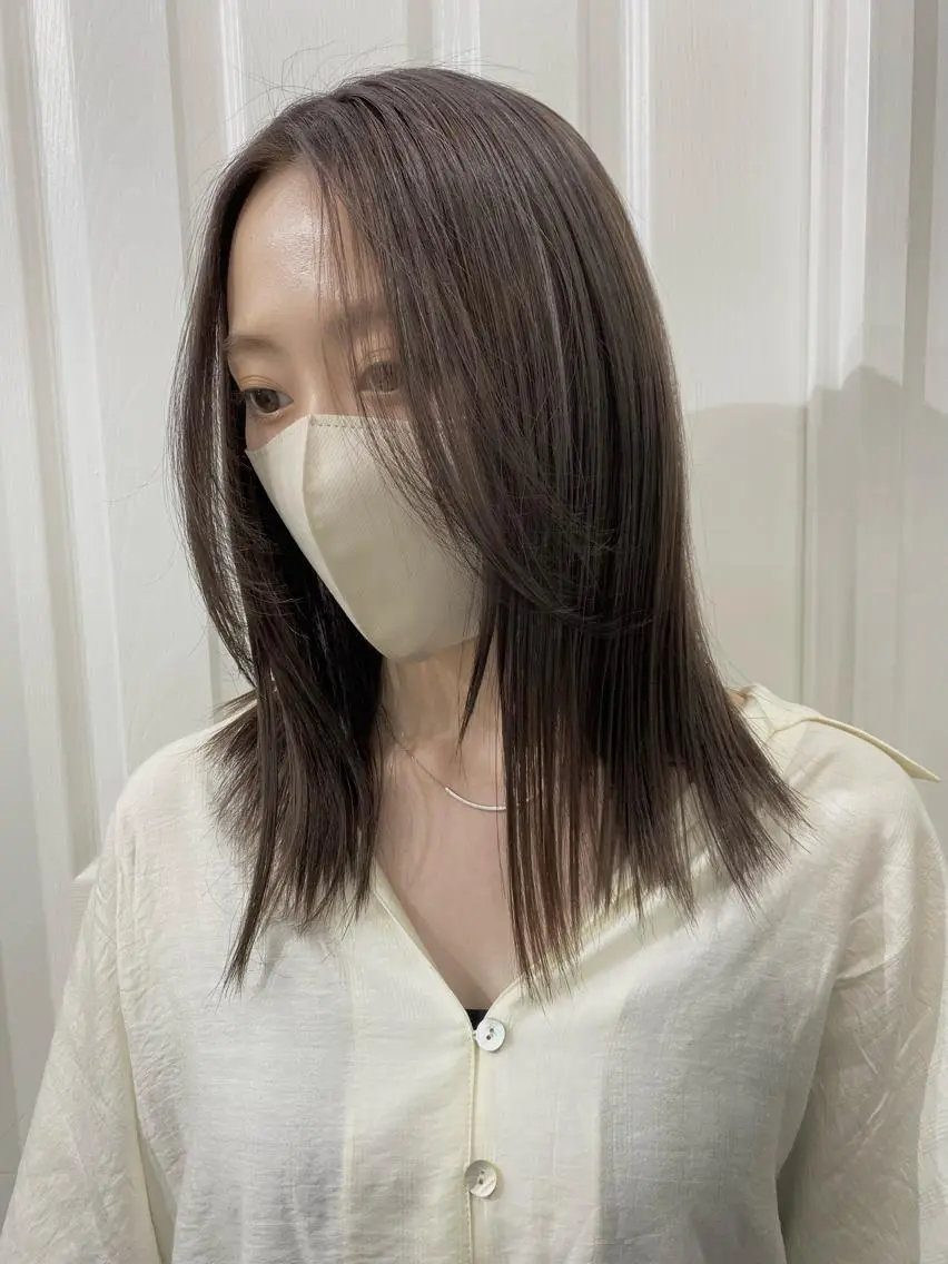 ミディアム カラー カット ヘアカラー パーマ 縮毛矯正 トリートメント ヘアセット kai .のヘアスタイル