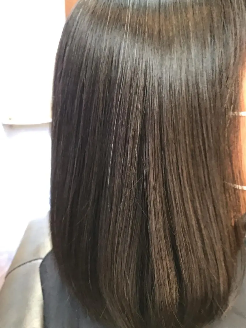 ミディアム パーマ ヘアカラー トリートメント 桧山 真のヘアスタイル