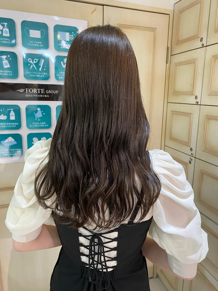 ロング カラー ヘアアレンジ 透明感カラー 古山 結季🌙🖤のヘアスタイル