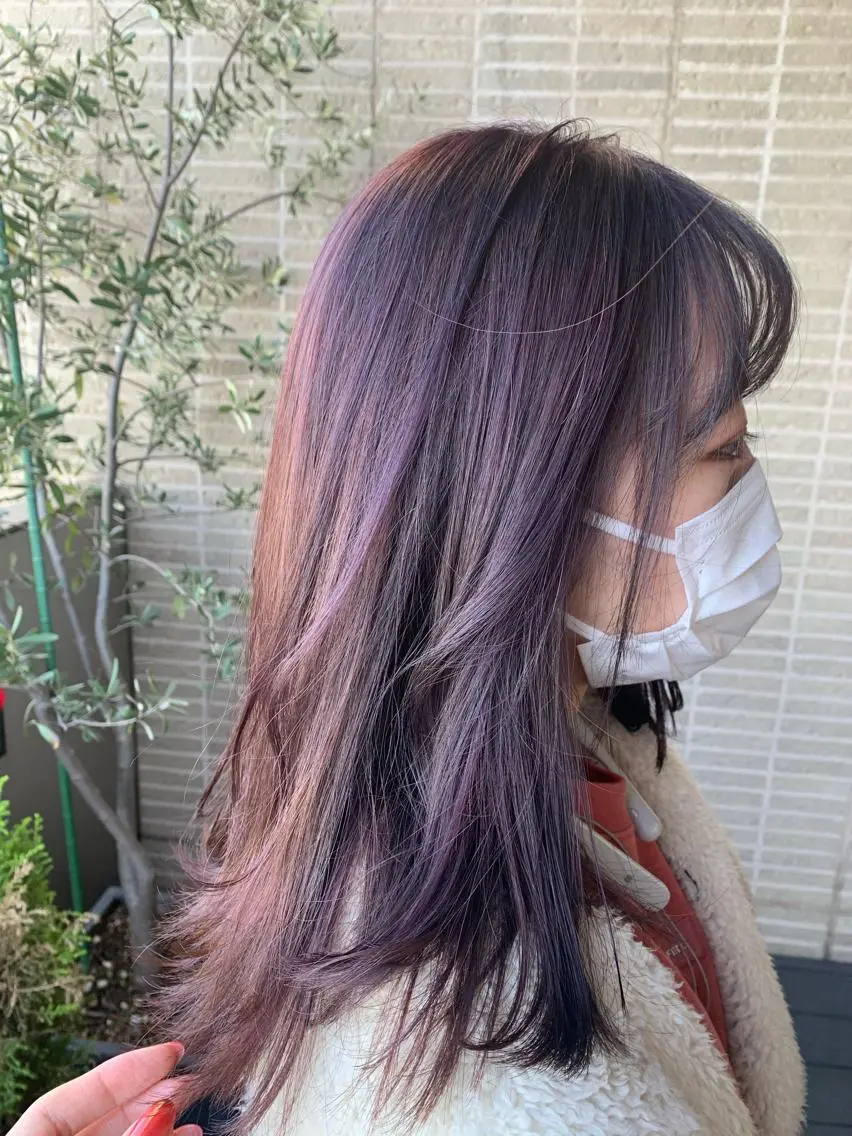 ミディアム カラー パーマ ヘアアレンジ 加藤 綾華のヘアスタイル