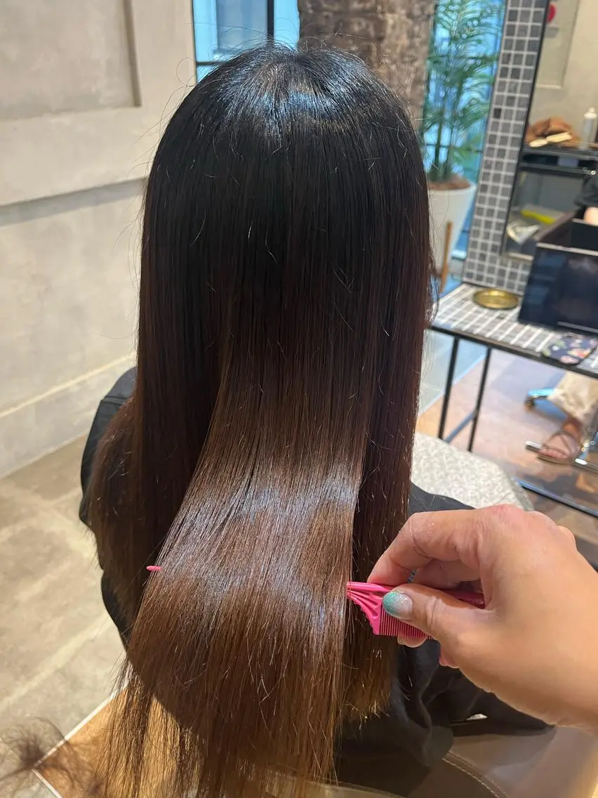 セミロング 髪質改善 ヘアカラー トリートメント ✨髪質改善✨艶髪✨ MARIのヘアスタイル
