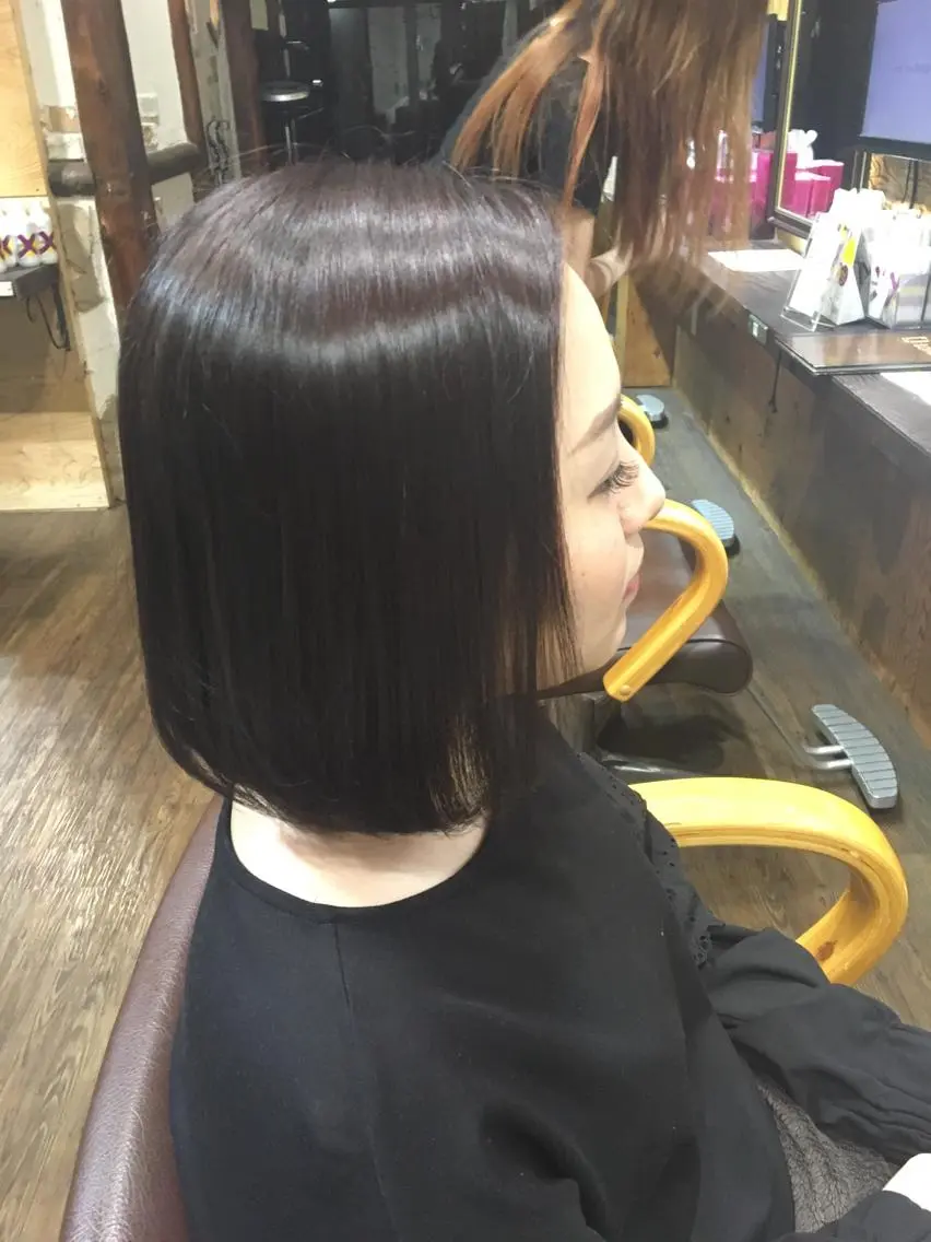 ショート カラー アッシュ パープルカラー パープルアッシュ IwAsh大和駅前店 河野亜里香のヘアスタイル