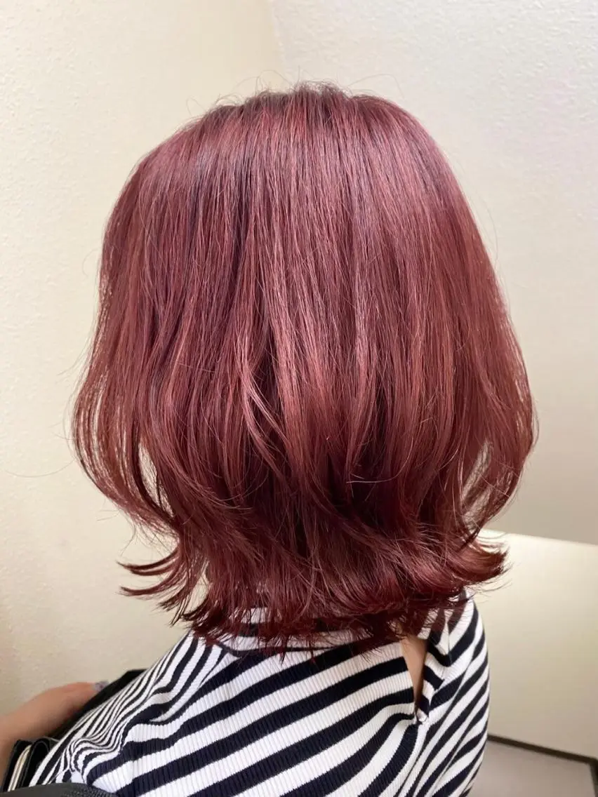 ミディアム カラー ヘアアレンジ キッズ アディクシーカラー バレイヤージュ ミストバング ベージュカラー 黒髪 カラー特化サロン梅田 Eir茶屋町/山下のヘアスタイル