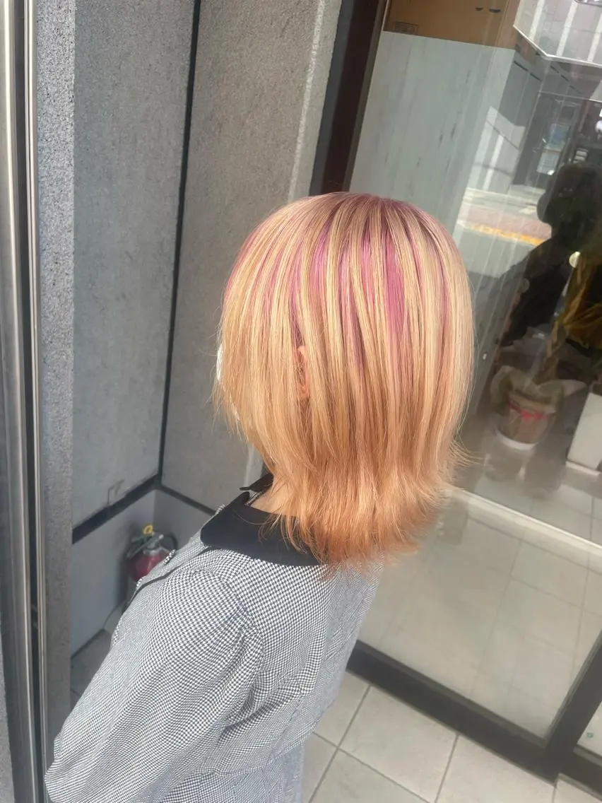ミディアム カラー 町田ブリーチデザイン 🌈MANATOのヘアスタイル