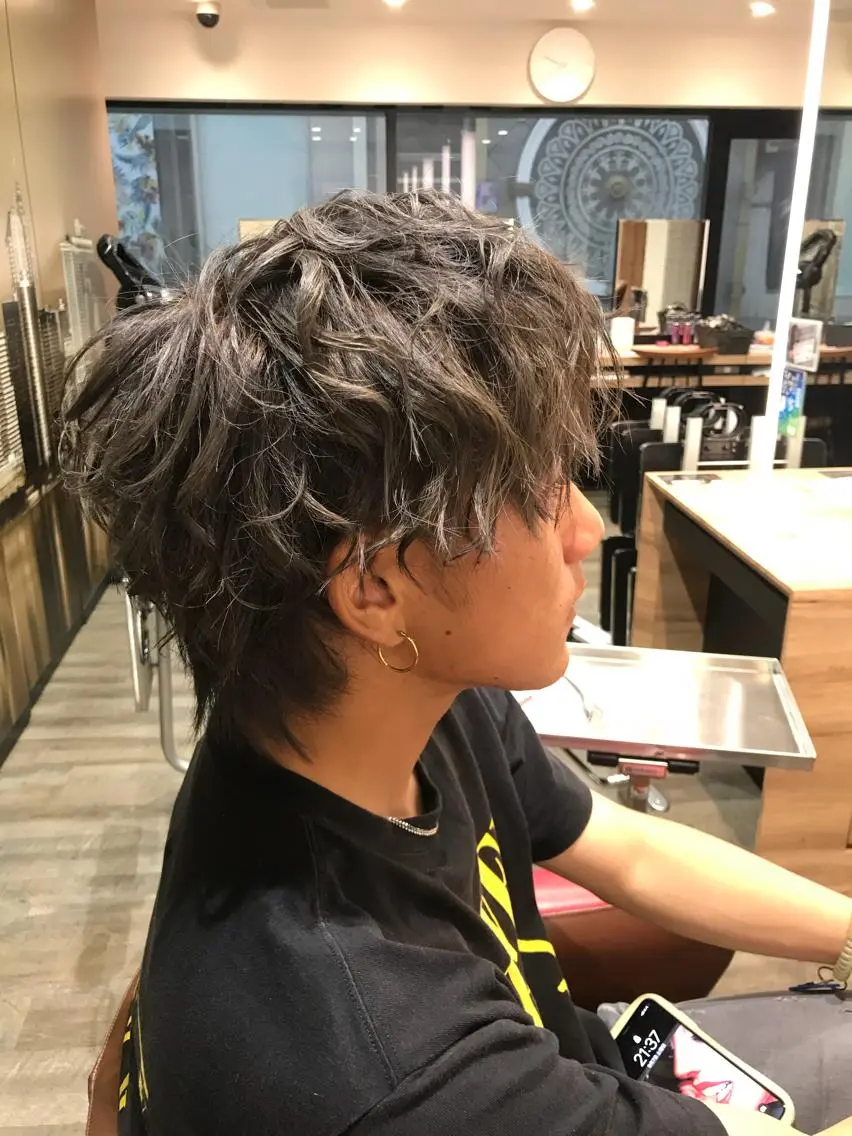 メンズ メンズウルフカット ウルフカット 限定クーポン 💕大量更新ブリーチのヘアスタイル