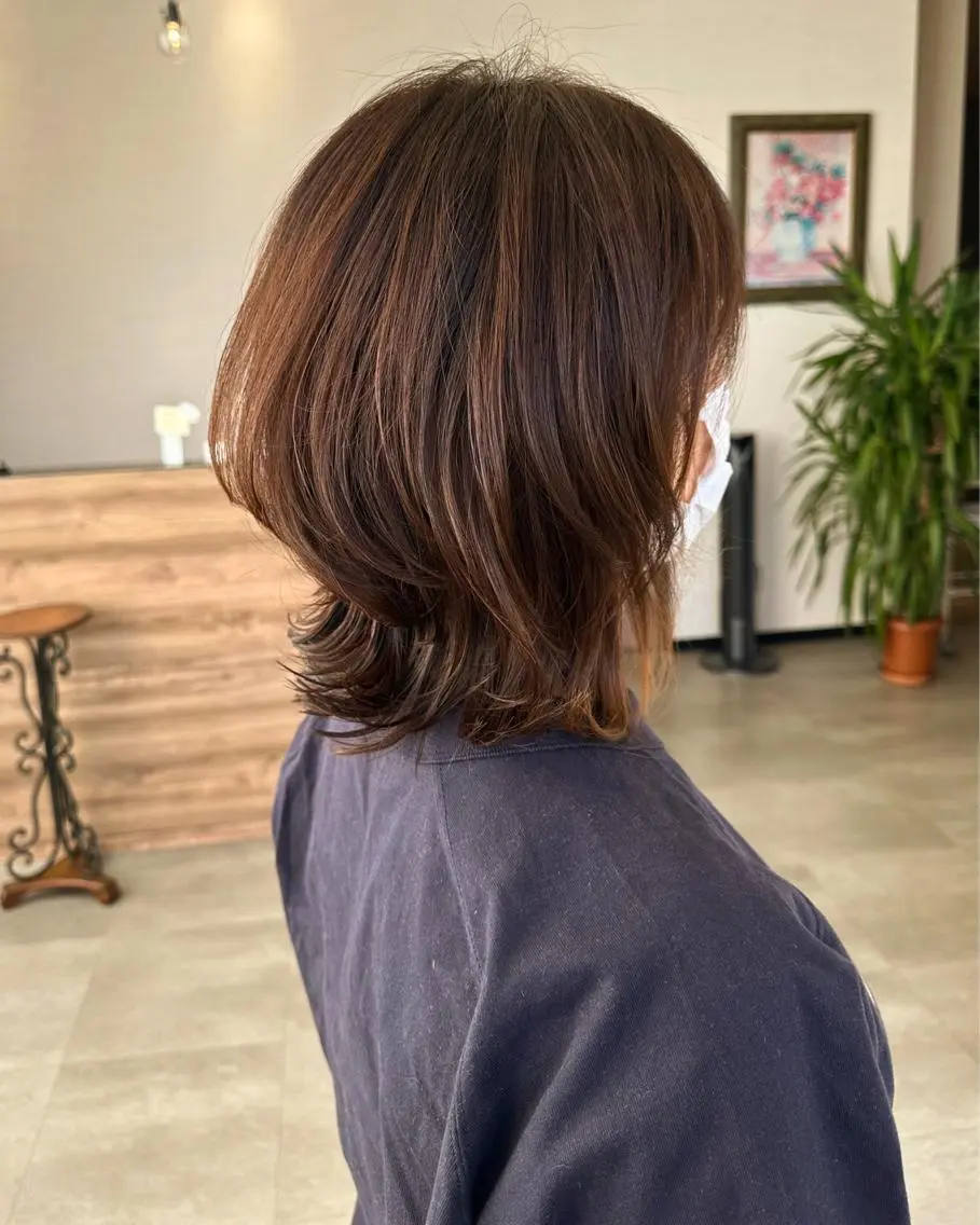 セミロング くびれヘア RONDEL 伽那のヘアスタイル