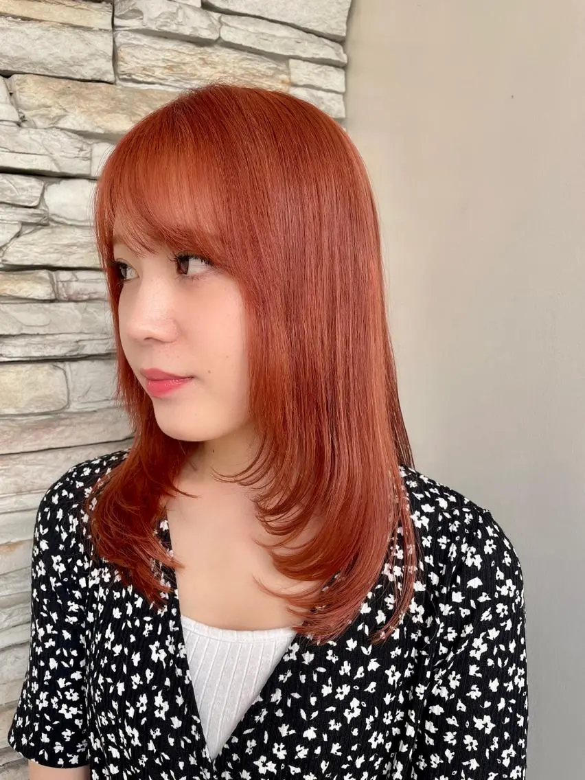 ミディアム 顔周りカット レイヤーカット カット 🍒顔周り/レイヤー /韓国風/アリサ🍒のヘアスタイル