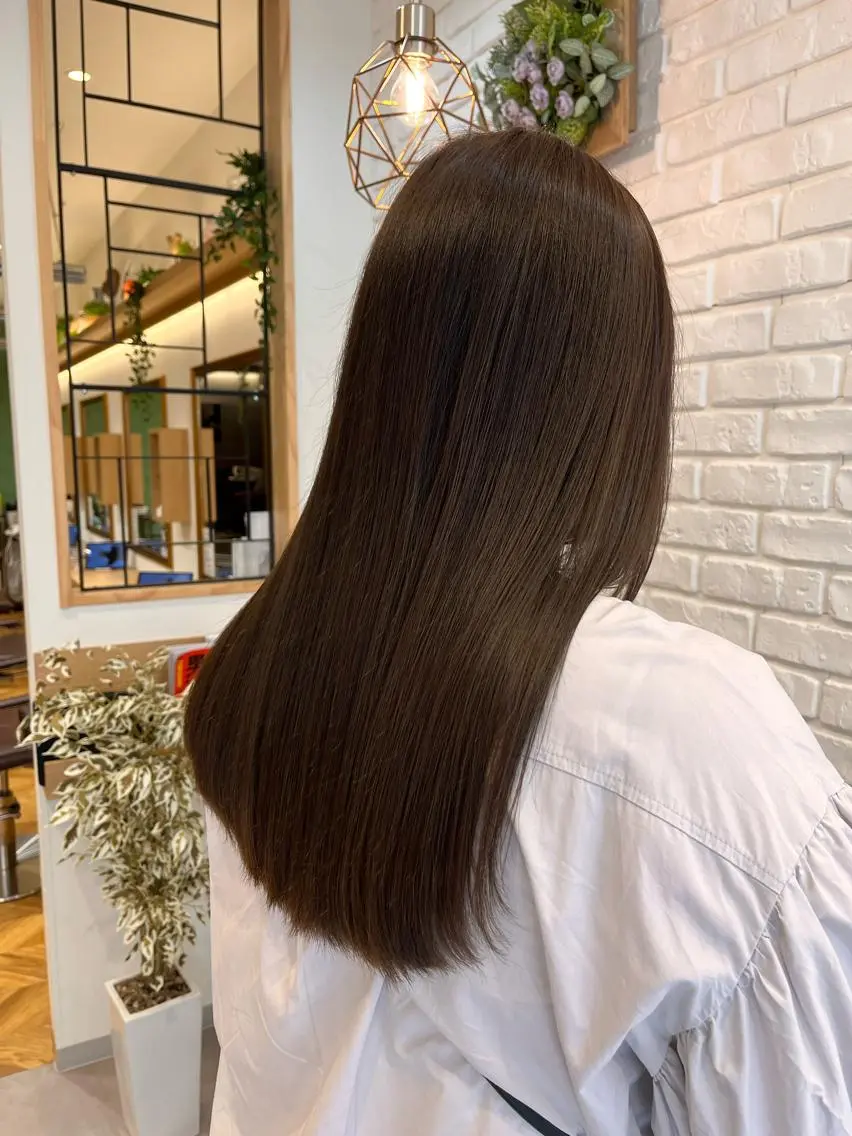 ロング カラー アッシュ パープルカラー トリートメント emma 星野のヘアスタイル
