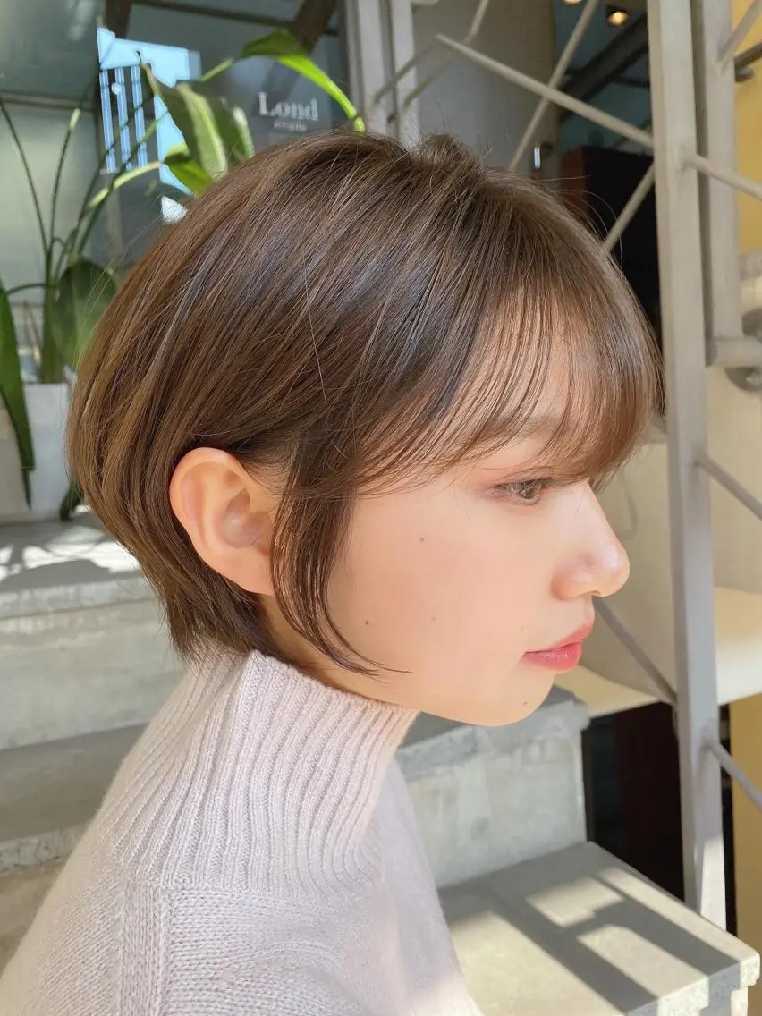 ショート カラー カット ヘアカラー トリートメント 🌟モテ髪ショート 🌟店長　津賀涼のヘアスタイル
