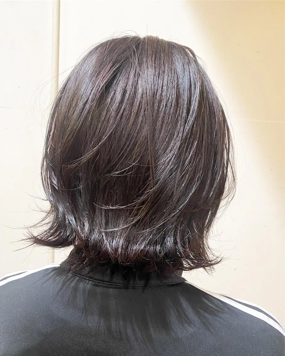ミディアム アッシュ アッシュブラウン Miyu/透明感 カラー/レイヤーのヘアスタイル