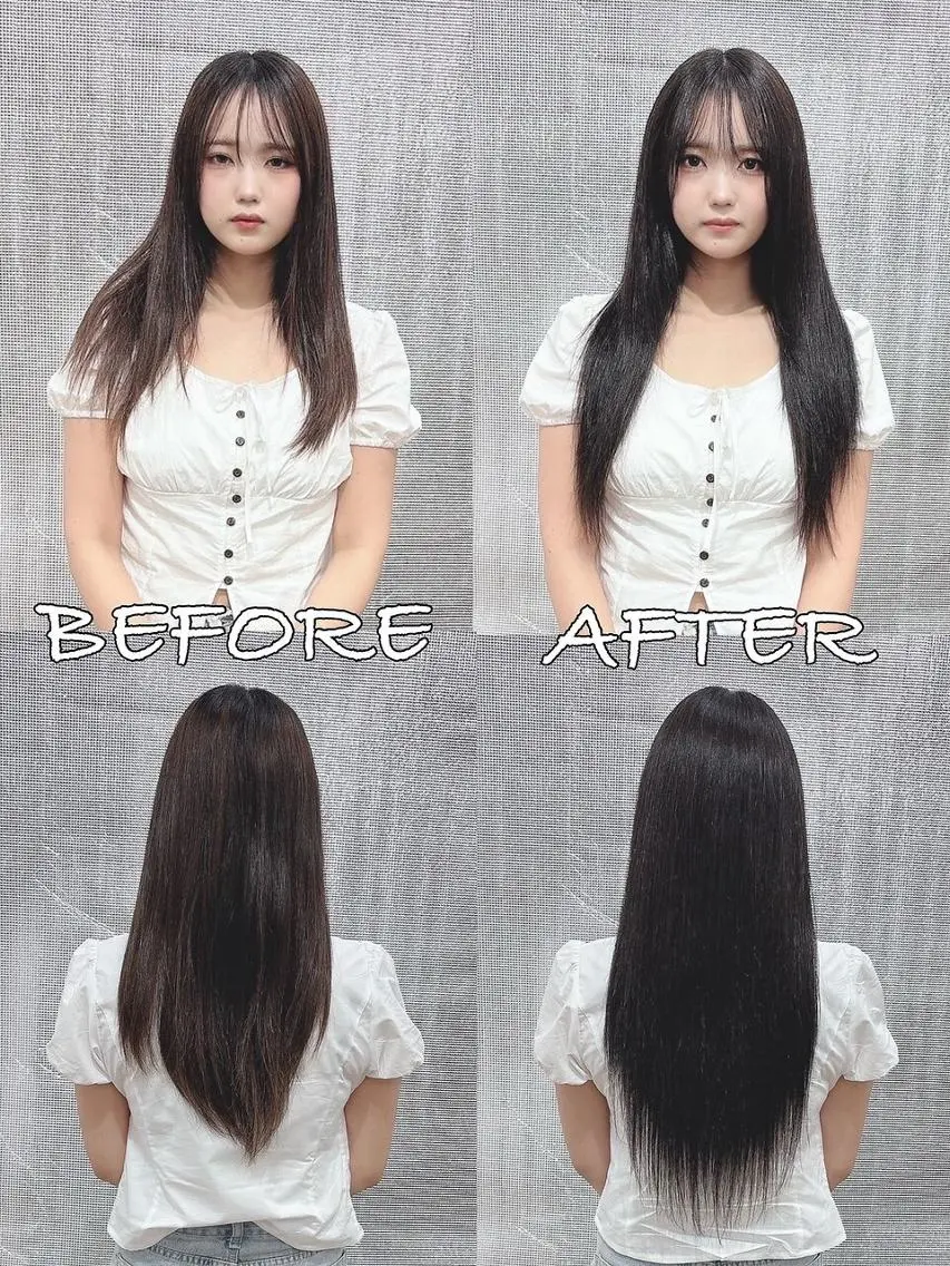 ロング カラー ヘアアレンジ シールエクステ バレイヤージュ ブリーチ ケアブリーチ ダブルカラー LIP 大阪本店 エクステ MISAのヘアスタイル