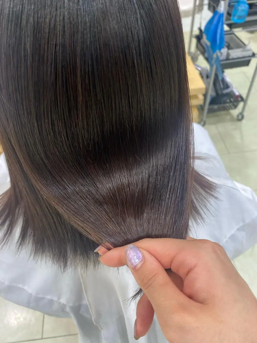 セミロング カラー ヘアアレンジ TSUNA 🌙 Lim 五反田のマツエク・マツパデザイン