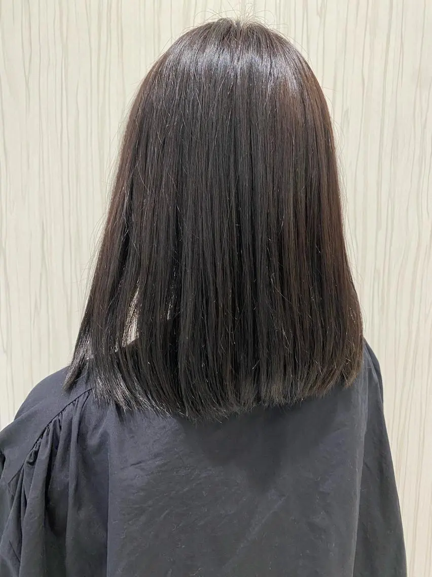 ミディアム カラー ヘアアレンジ 🥀暖色韓国ヘア💕 保科侑花のヘアスタイル