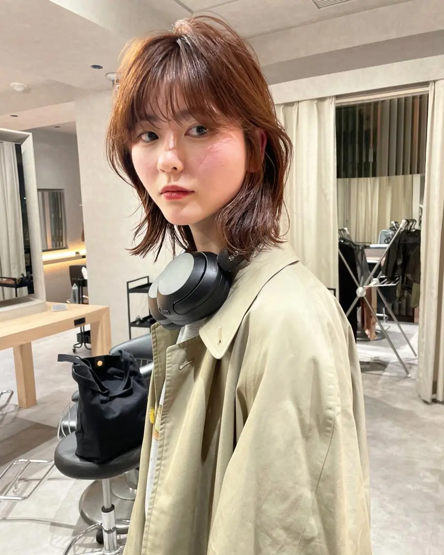 ロング パーマ カラー 長尾 康生のヘアスタイル