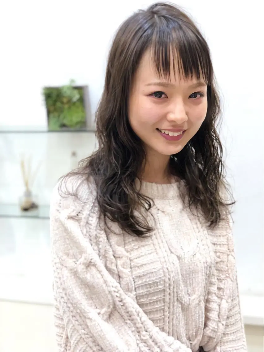 セミロング パーマ セミロングパーマ ディレクター ノナカのヘアスタイル