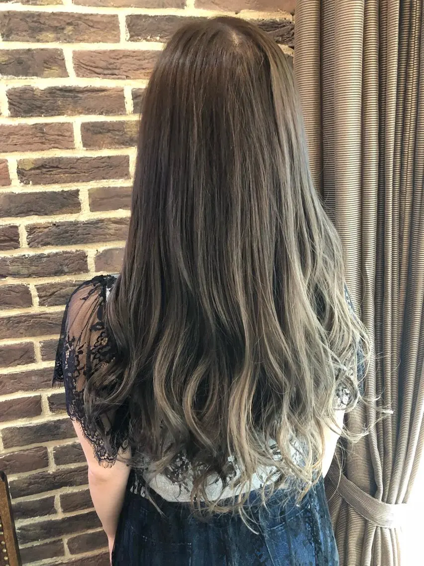ロング カラー パーマ 外国人風カラー 高橋 隆一のヘアスタイル