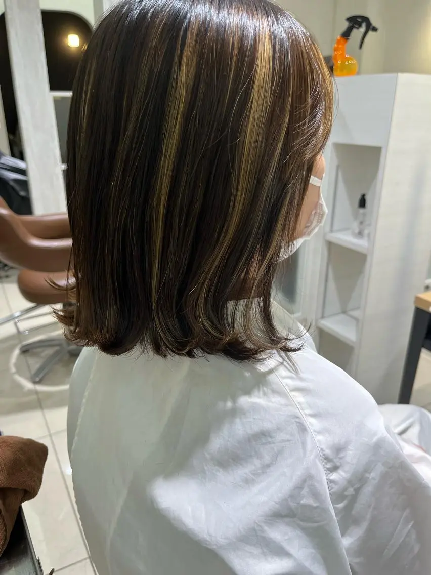 ミディアム 永瀬 恵のヘアスタイル