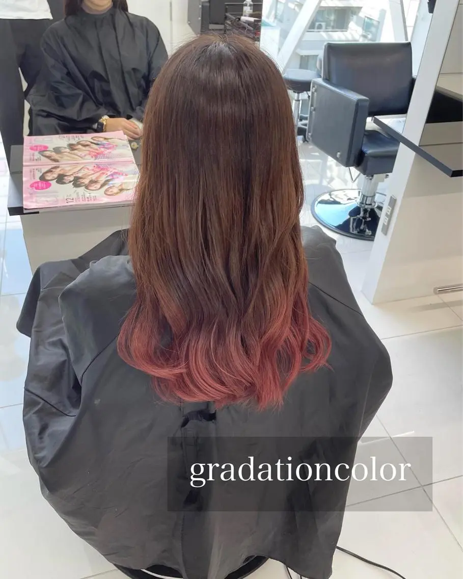 ミディアム カラー ブリーチ グラデーションカラー ⭐️無料!カット モデル募集⭐️夕貴のヘアスタイル