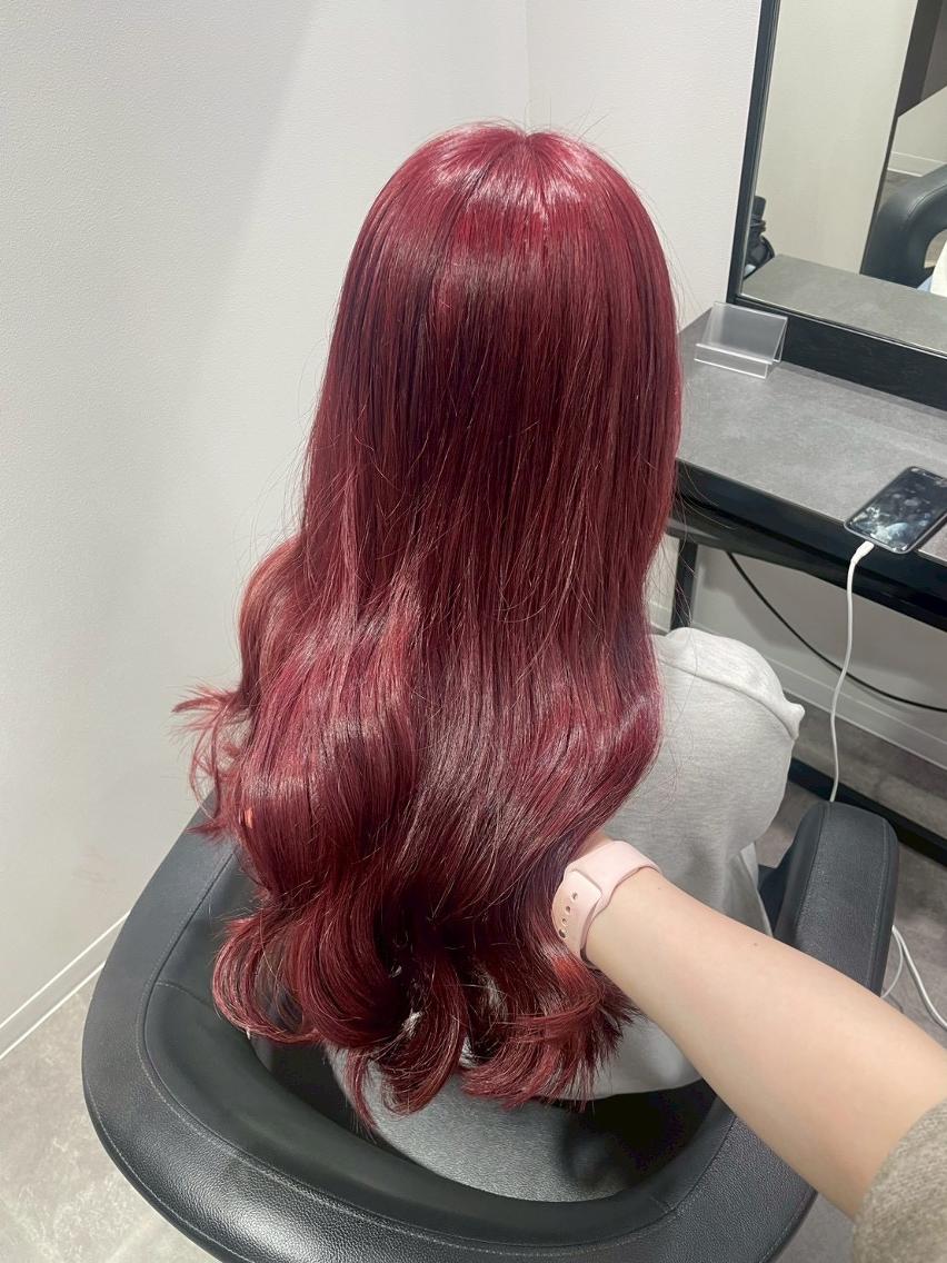 カラー 中×韓mix🥀秋色 ワンホンヘア🤍のヘアスタイル