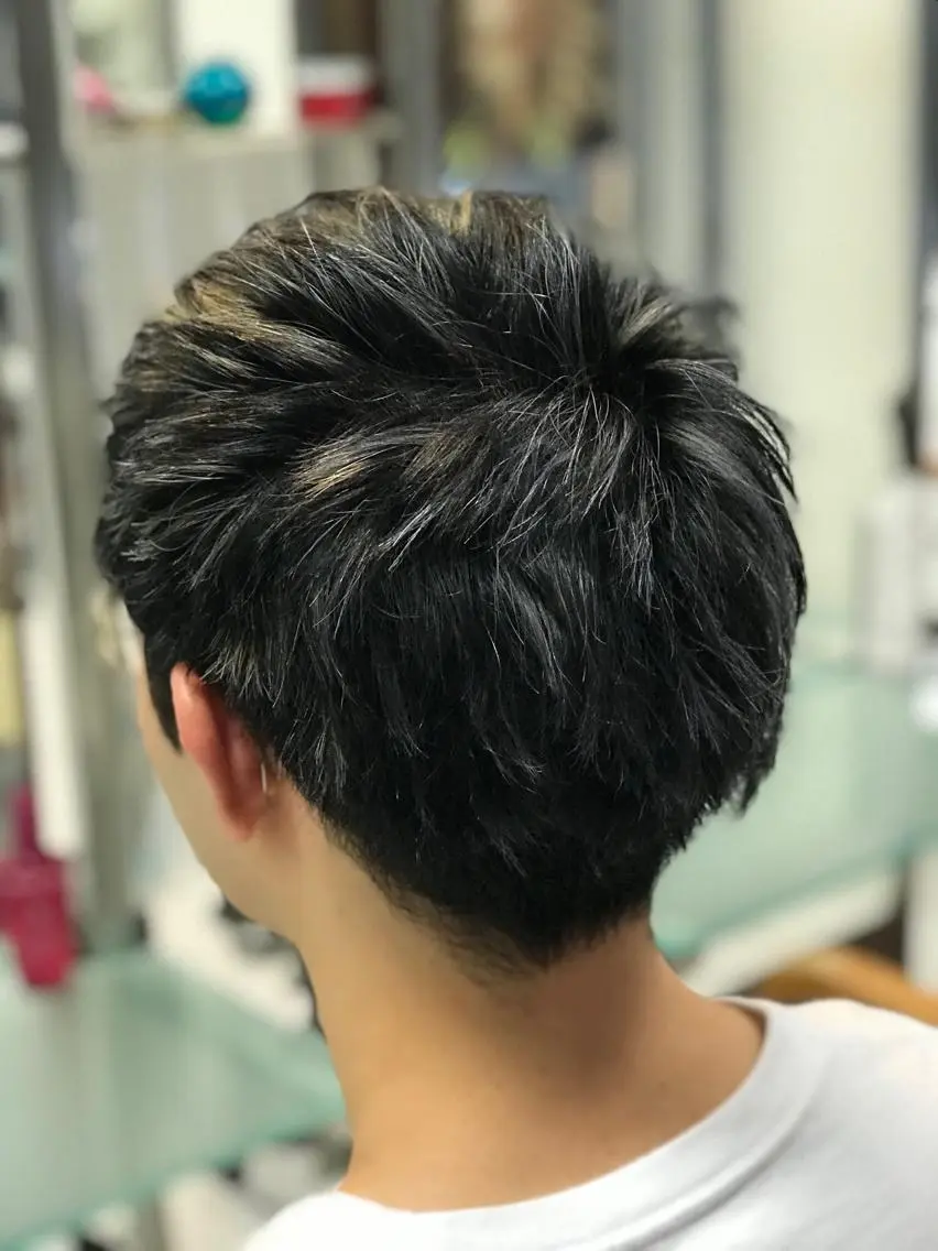 ショート カラー メンズ メンズ特化フェード パーマ小林裕史のヘアスタイル