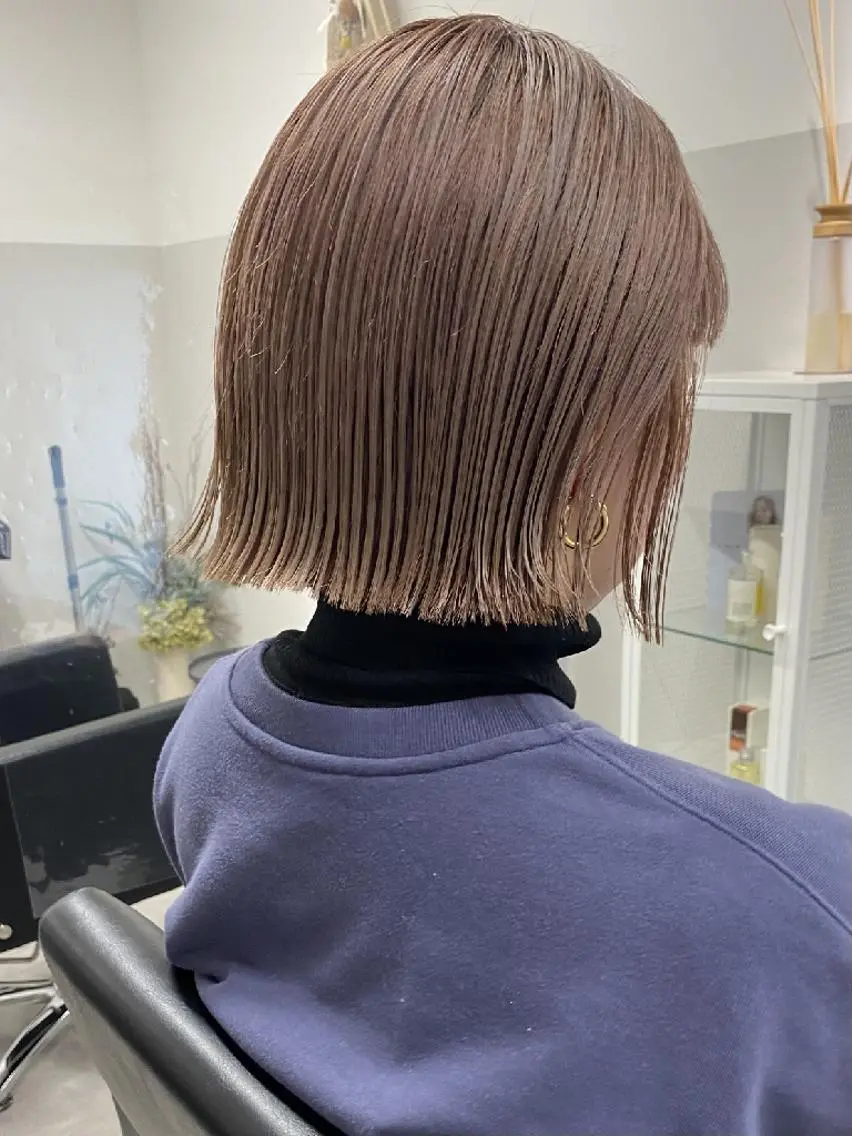 ショート カラー 切りっぱなしボブ ボブ ショートヘア メンズ&ショート LEA山村真史のヘアスタイル