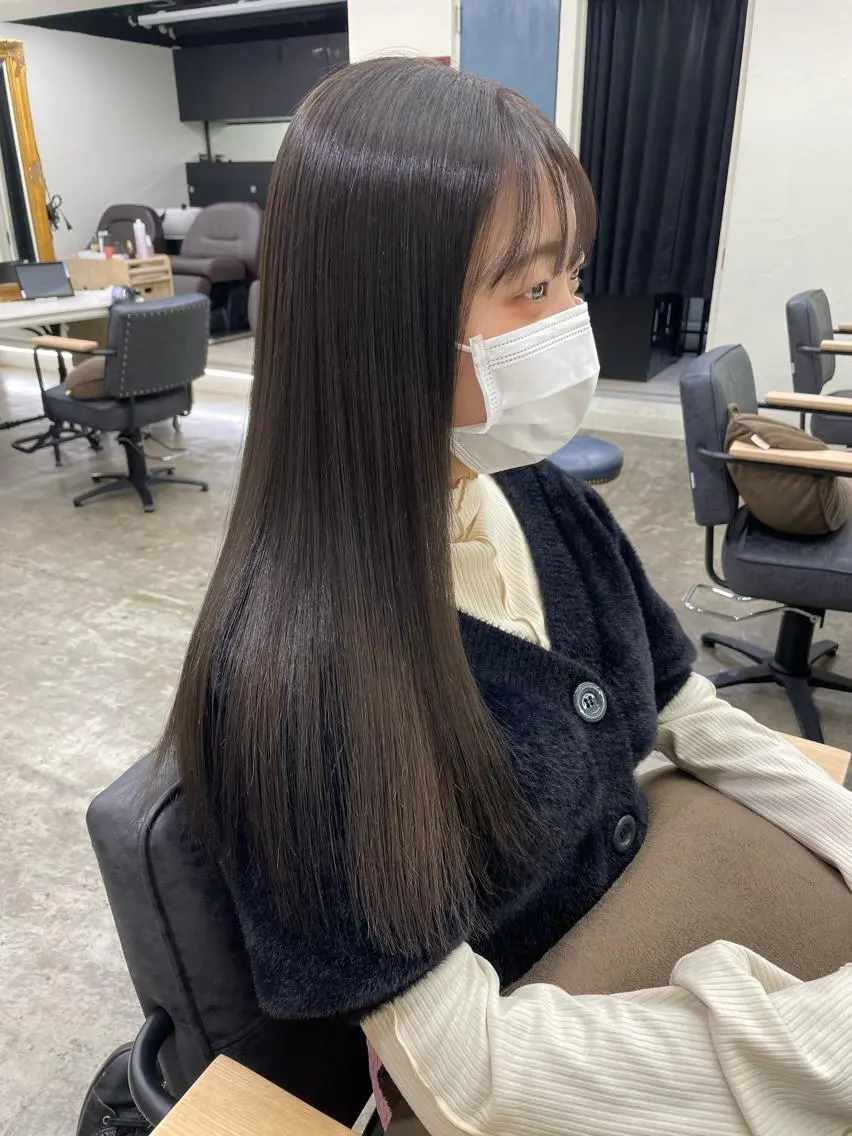 ロング カラー 水田吉亮/髪質改善/ 縮毛矯正/レイヤーのヘアスタイル