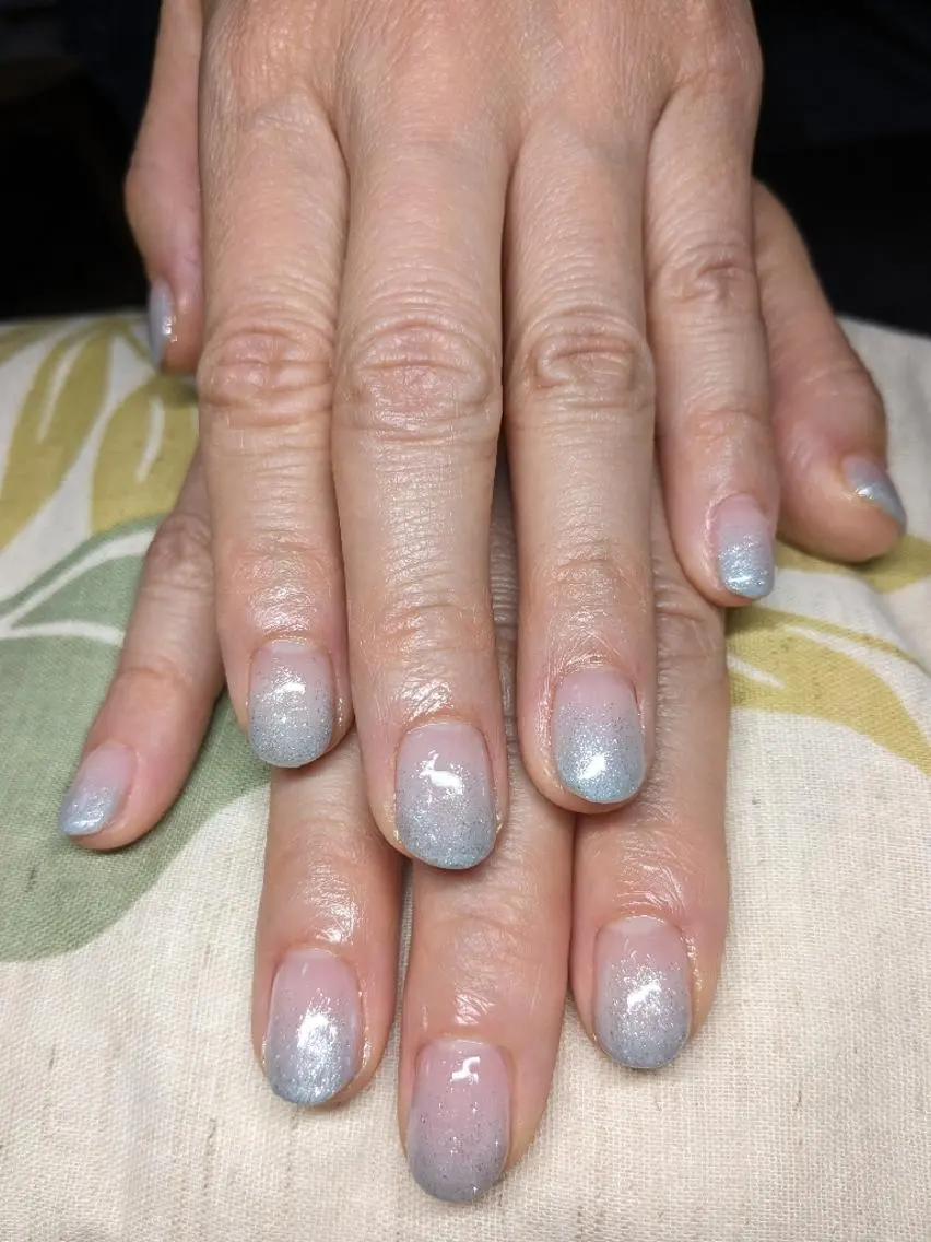 ネイル ラメ(グリッター) 水色 よもぎ蒸し・ワンカラ ー専門 しゅくるのネイルデザイン
