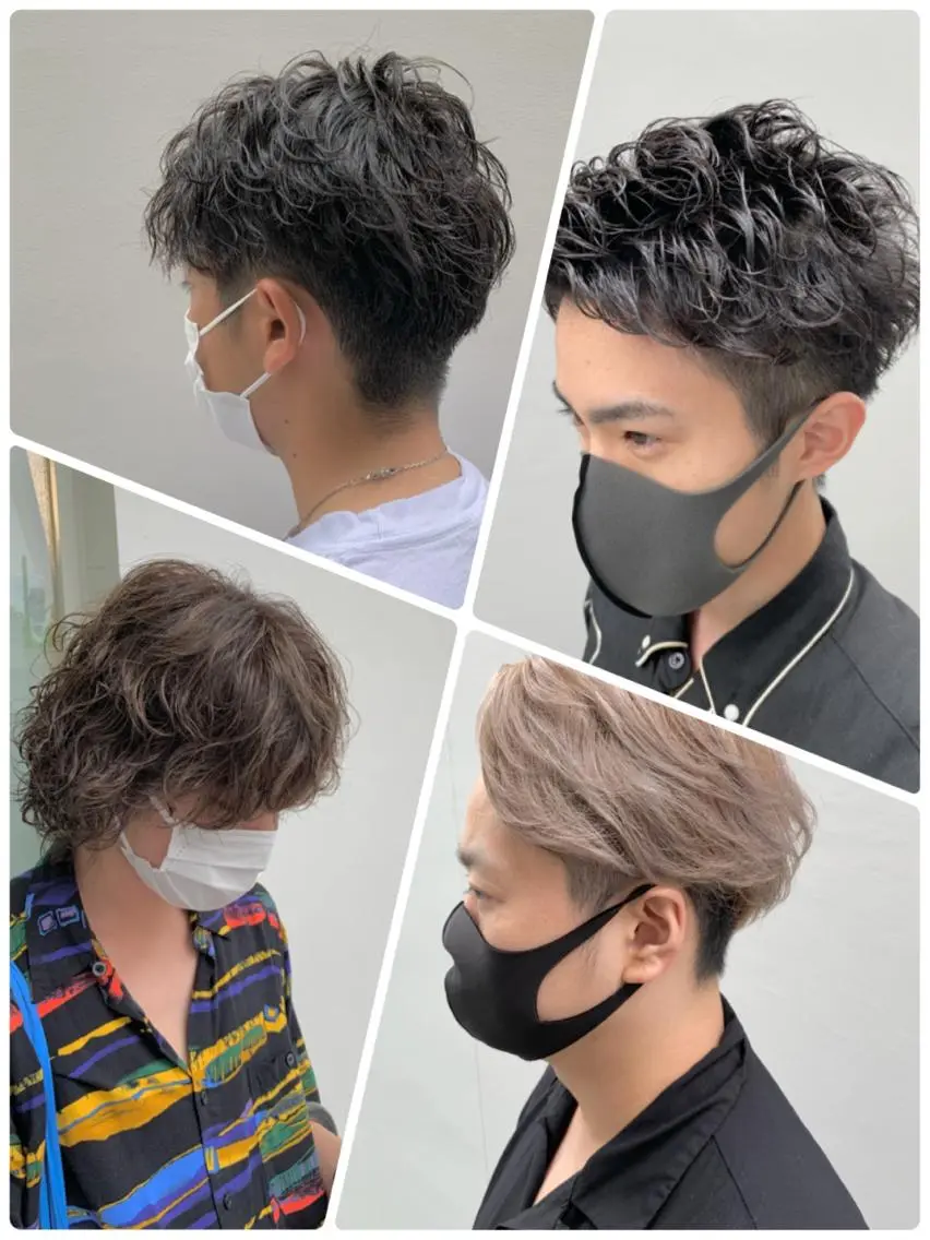 カラー パーマ メンズ メンズブリーチ メンズパーマ メンズツイストパーマ ツイストスパイラルパーマ 刈り上げ カット マンツーマン×半個室 まちだきょうすけのヘアスタイル
