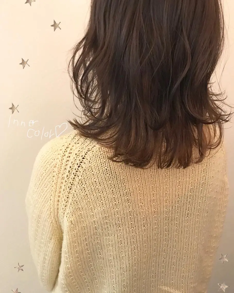 ミディアム カラー 市川 千夏のヘアスタイル