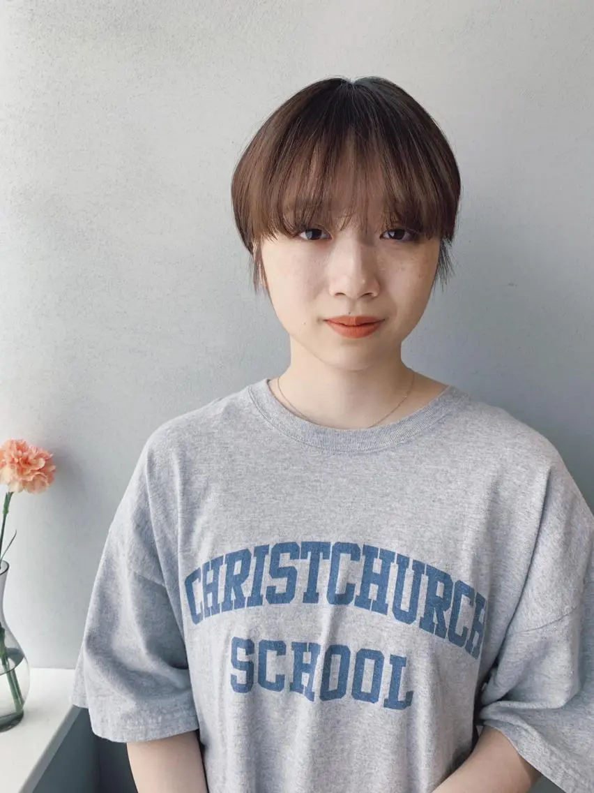 ショート カラー ボブパーマコテ巻き風 パーマNo1深江秀平のヘアスタイル