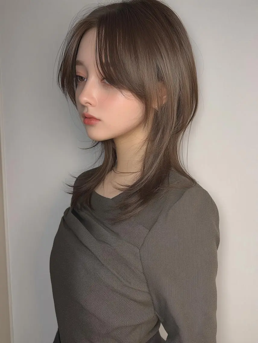 ミディアム カラー カット ブリーチ×レイヤー Hiroto/表参道のヘアスタイル