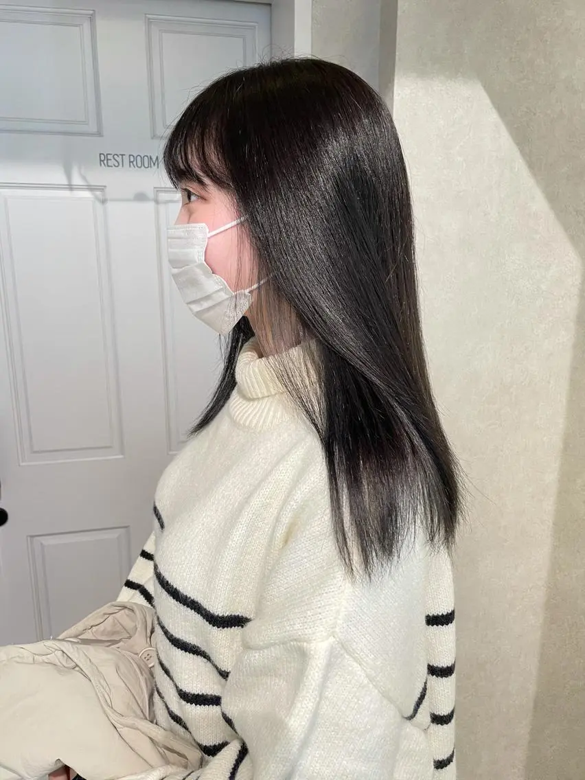 セミロング カラー トリートメント ヘアカラー ナチュラル透明感🌱 小山美樹子のヘアスタイル