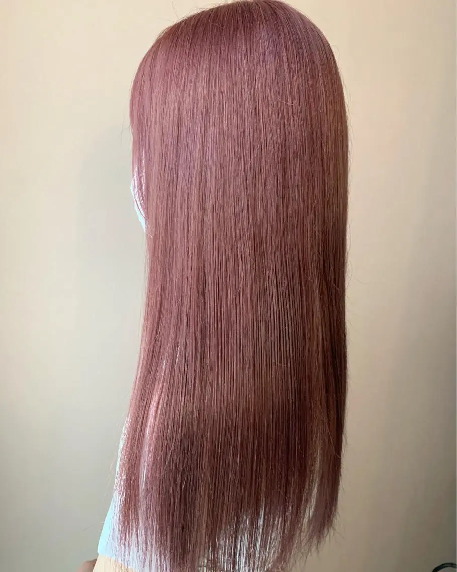 ロング カラー ブリーチ ラベンダーカラー ラベンダーピンク ピンクカラー カット ヘアカラー トリートメント hubhair レイヤー/透明感のヘアスタイル