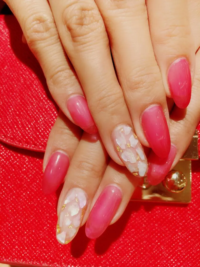 ネイル クリアネイル ピンク ハンドネイル フットネイル Fairy nailのネイルデザイン
