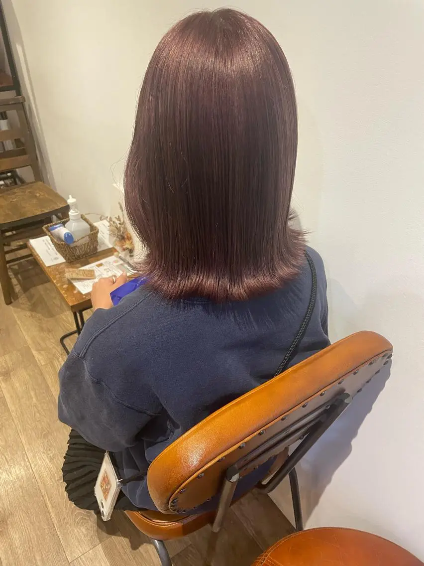 ミディアム カラー ヘアカラー トリートメント coco♡ 韓国hairのヘアスタイル