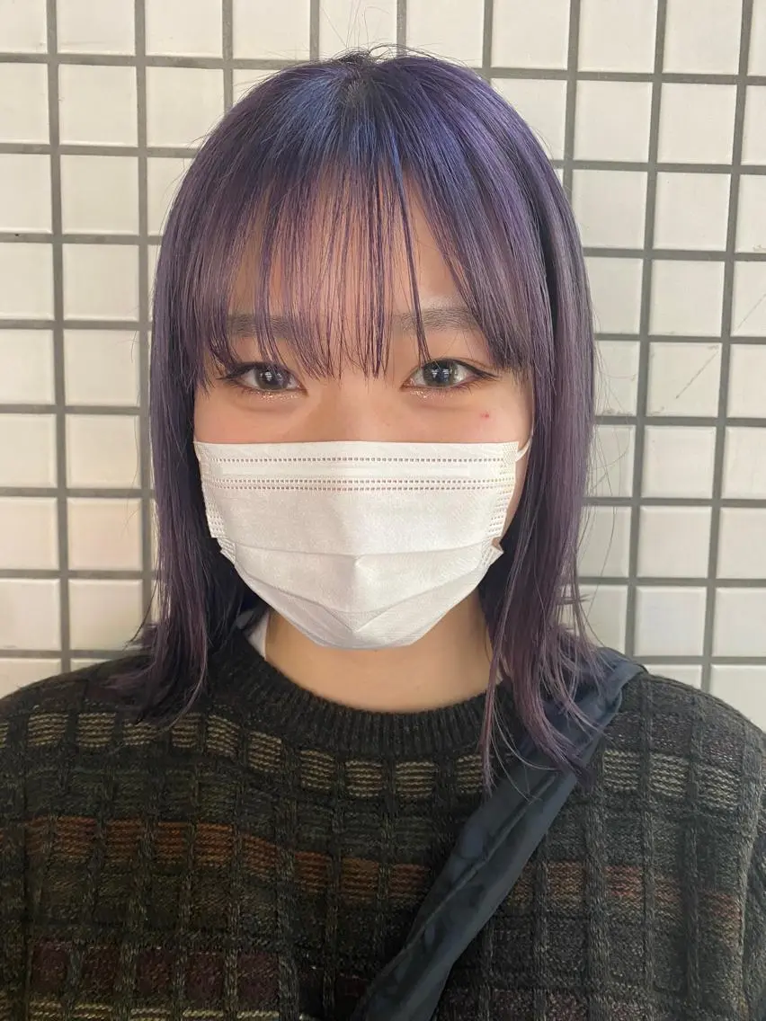 ミディアム 🐩透明感ミルクティ ーピンクニイナ🐩のヘアスタイル